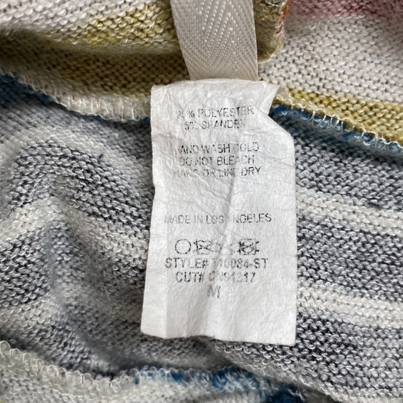 Now N Forever Hooded Sweater Striped Medium - Picture 10 of 11